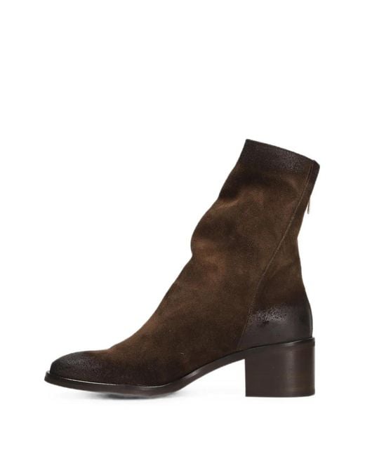 METISSE Brown Degradè-Effect Ankle Boots