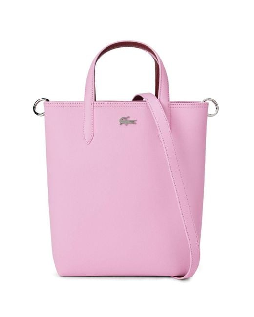 Lacoste Pink Logo-plaque Tote Bag