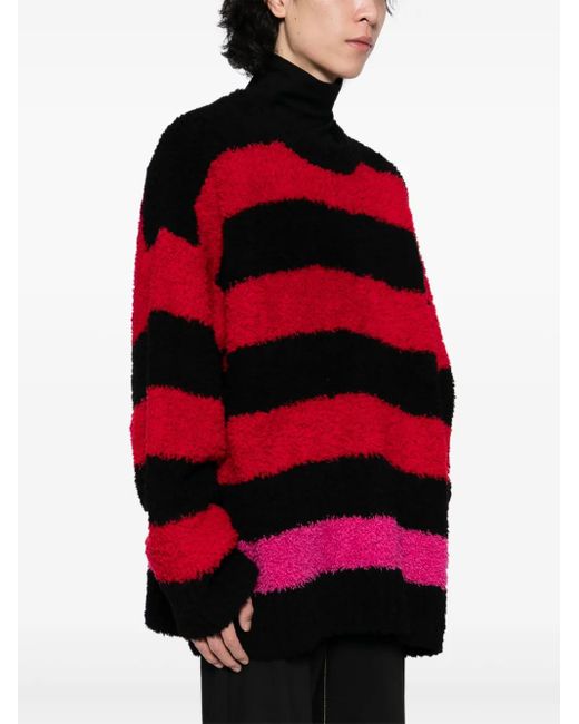 MASTERMIND WORLD Red Striped Sweater for men