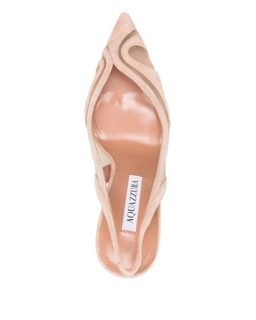 Aquazzura Pink Slingback-Pumps Aus Wildleder 115Mm