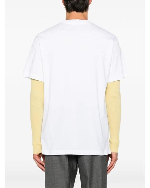 Moschino White Relaxed Fit Short-Sleeve T-Shirt With Graphic Goose Print for men