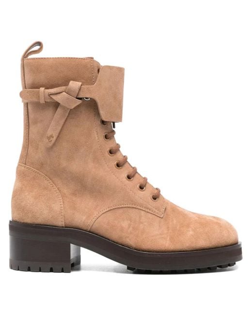 Jimmy Choo Brown Rosabel Schnürstiefel