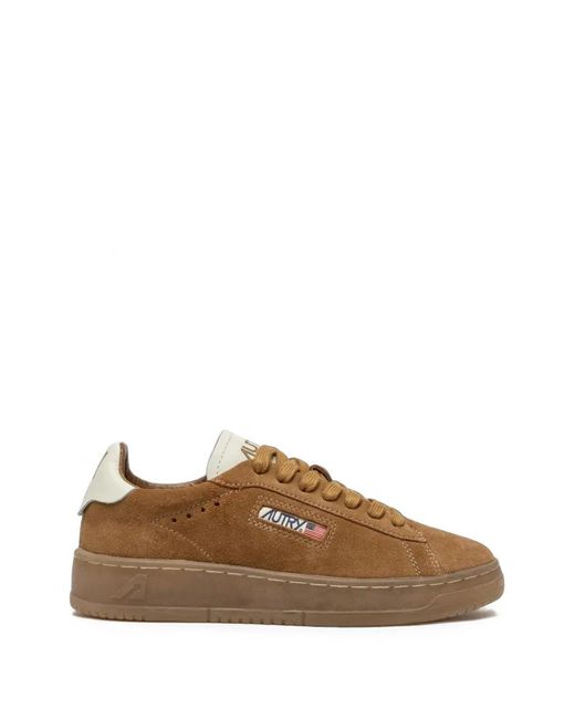Autry Brown Dallas Suede Sneakers for men