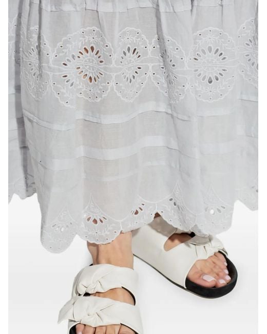 Isabel Marant White Mules Lennyo Bow