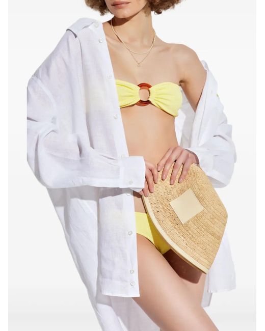 Melissa Odabash Yellow Ribbed Bikini Bottom