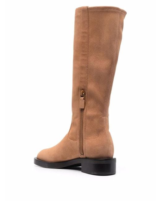 Stuart Weitzman Brown 35Mm Suede Knee-Length Boots