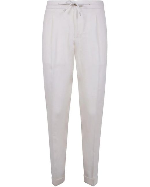 Barba Napoli Broek Met Trekkoord in het White voor heren