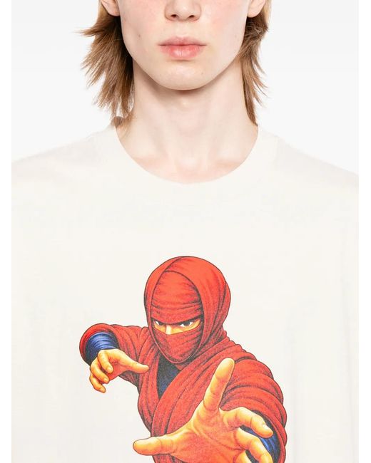 Melt White Graphic T-Shirt for men