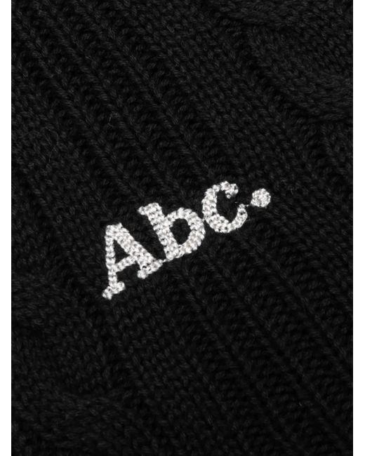 Advisory Board Crystals Black Cable-Knit Cardigan for men