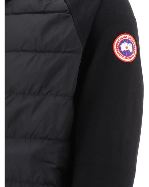 メンズ Canada Goose キルティング フーデッドジャケット Black