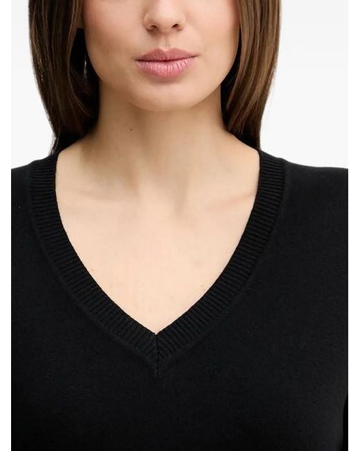 Benetton Black V-Neck Sweater