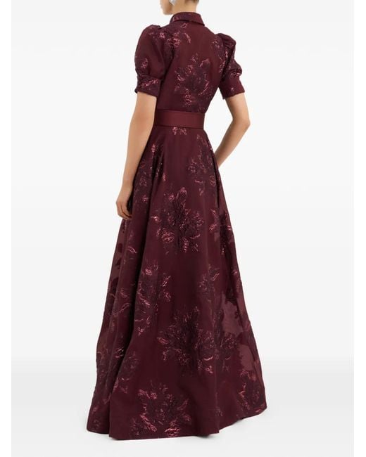 Robe Longue Arlette À Fleurs Rebecca Vallance en coloris Purple