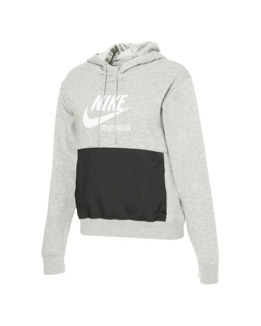Nike White Heritage Fleece Hoodie for men