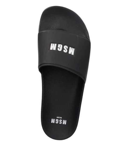 MSGM Pantoletten Mit Logo-Prägung in Black für Herren