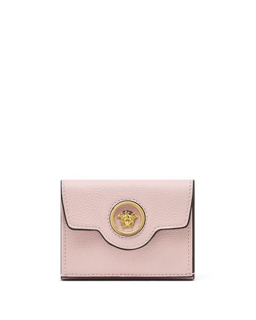 Versace Pink La Medusa Tri-fold Wallet