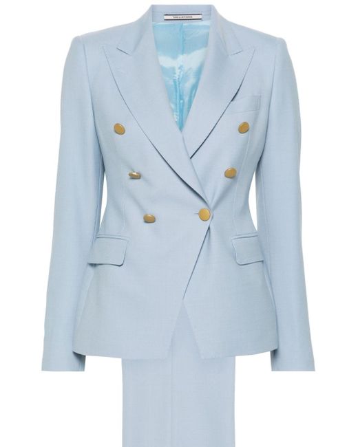 Tailleur T-Alicya à veste à boutonnière croisée Tagliatore en coloris Blue