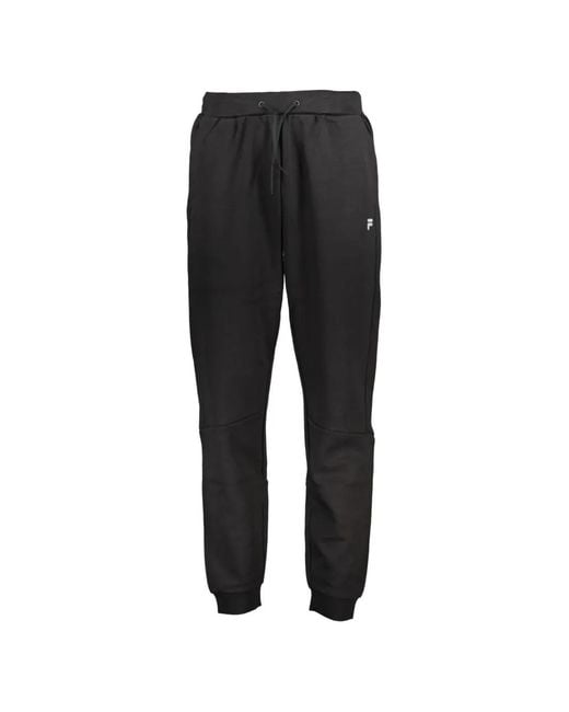 Fila Black Drawstring Track Pants for men