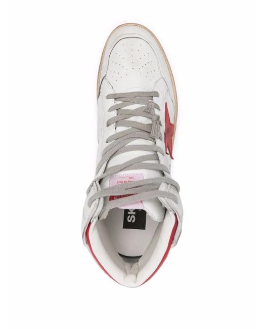 Golden Goose Deluxe Brand Pink Sky-star High-top Sneakers White And Red for men