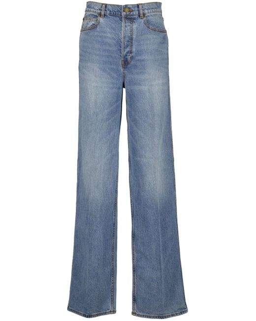Zimmermann Blue High-waisted Wide-leg Jeans