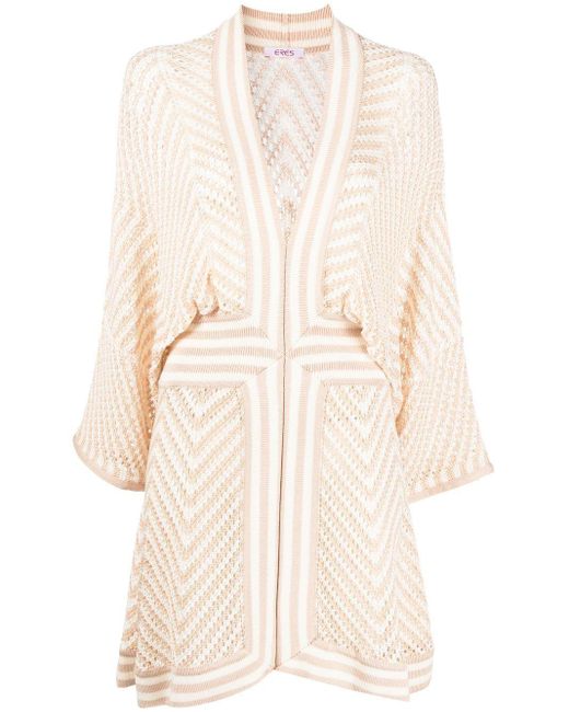 Eres Cotton Carola Striped-knit Dress in Natural | Lyst