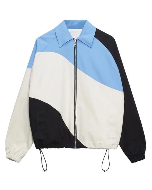 Giacca-Camicia Con Stampa di MSGM in Blue