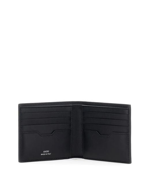 Amiri Black Logo-Plaque Bifold Wallet for men