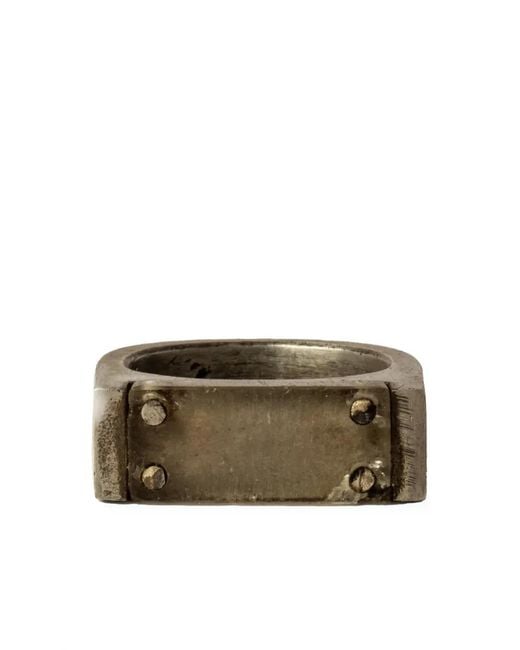 Parts Of 4 Brown Plate Single Sterling- Ring