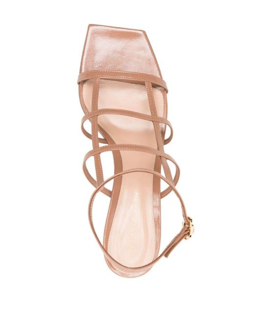 Gianvito Rossi Pink Beige Caged Leather Sandals
