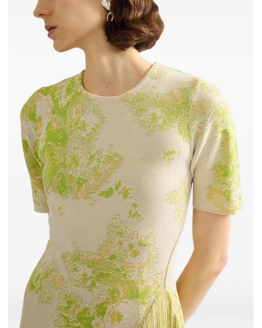 Erdem Yellow Floral-Pattern T-Shirt