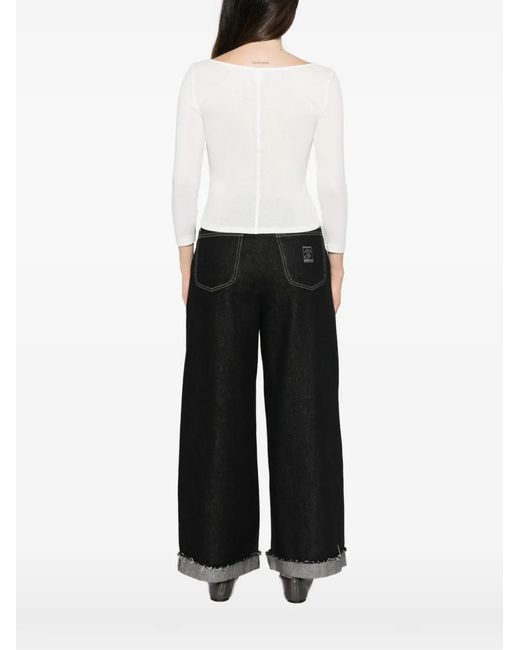 Re/done White Olivia Press-Stud Top