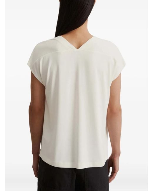 Marc O' Polo White V-Neck Cap-Sleeve T-Shirt