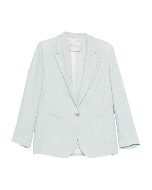 Forte_forte White Chic Single-Breasted Blazer