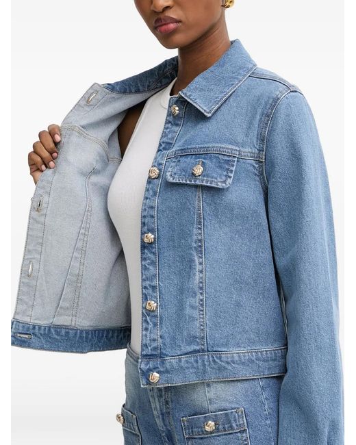 Morgan Blue Button-Up Denim Jacket
