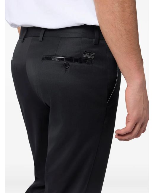 Philipp Plein Black Gigolo Tailored Trousers for men