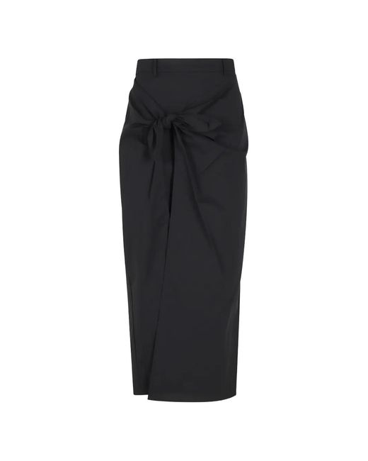 Isabelle Blanche Black Knot Midi Skirt