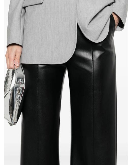 Patrizia Pepe Black Straight-Leg Trousers