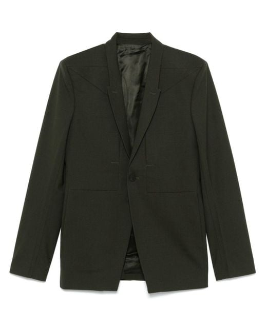 Rick Owens Green Fogpocket Blazer for men