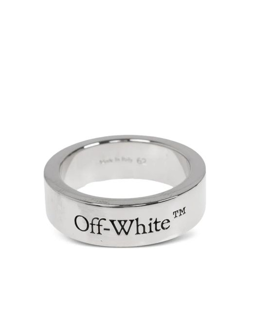 Off-White c/o Virgil Abloh Ring mit Gravur in White für Herren
