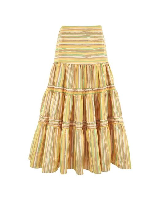 Alexis Metallic Striped Skirt