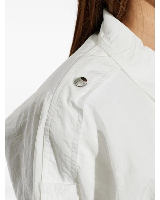 IRO White Wouna Epaulette-Detail Twisted-Waist Jacket
