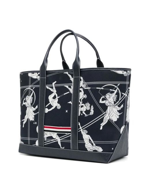 トートバッグ THOM BROWNE 'Medium Tool Tote' shopping bag Thom Browne Medium Tool Tote Bag in Black | Lyst