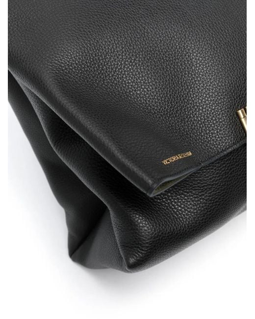 Victoria Beckham Black Large Chain Pouch Leather Shoulder Bag