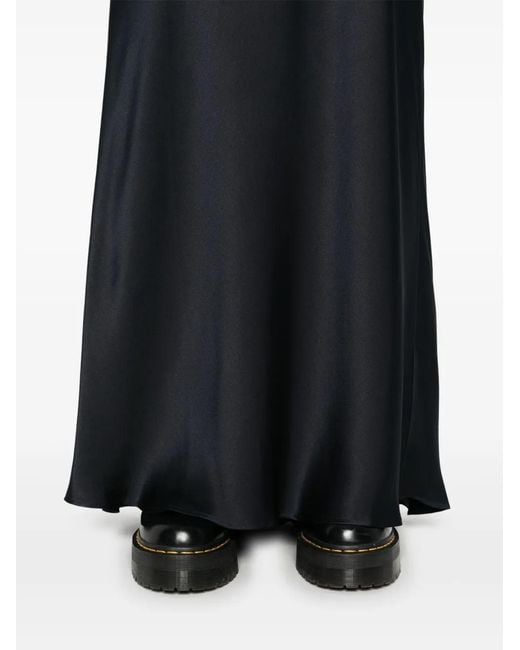 Anine Bing Blue Silk Midi Skirt