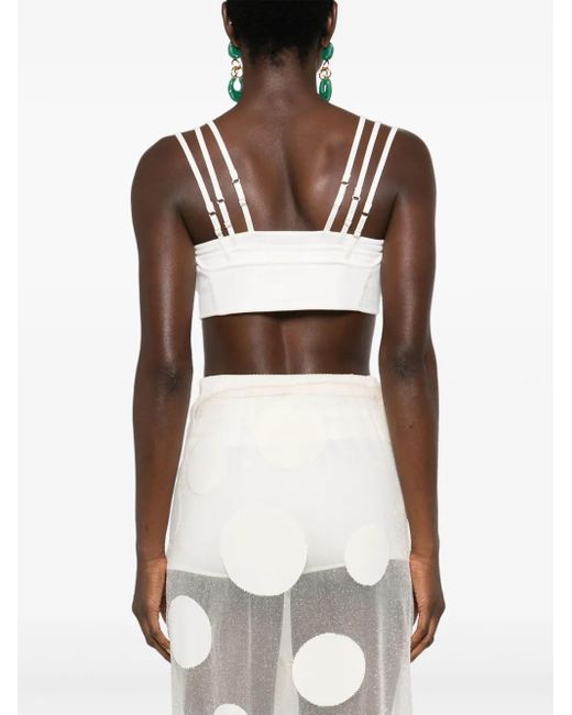 Viktor & Rolf White Layered Cropped Top