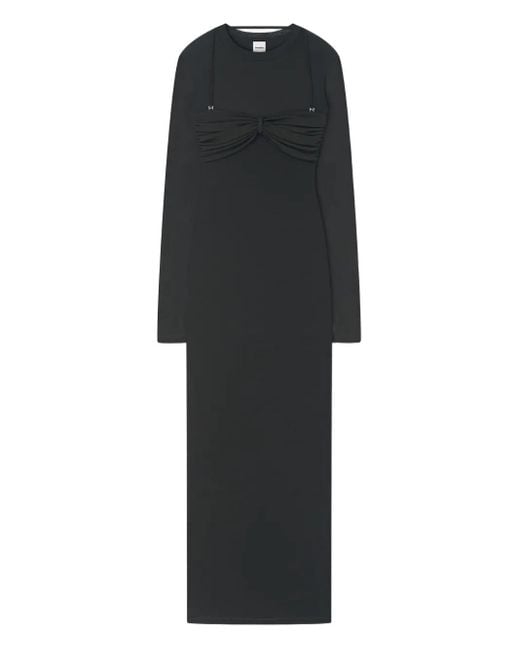Nanushka Artemiz Maxi-Jurk Met Bh Detail in het Black