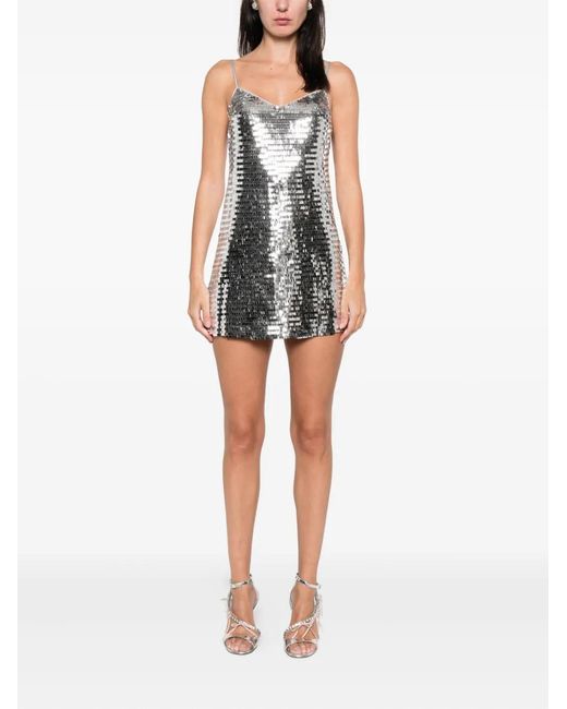 retroféte Gray Tula Sequin Mini Dress