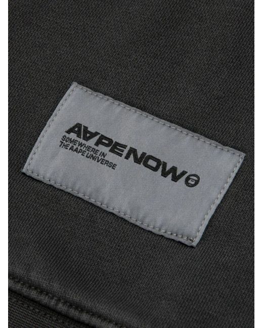 Aape By A Bathing Ape Black Logo-Detail Crew-Neck Sweatshirt for men