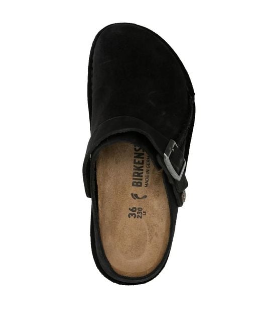 Birkenstock Black Lutry Suede Clogs for men