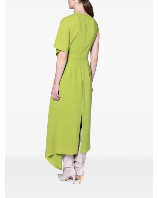 Roksanda Green Elva Draped Midi Dress