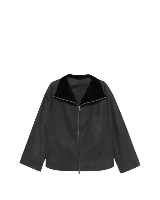 Totême Black Zipped Country Jacket Washed
